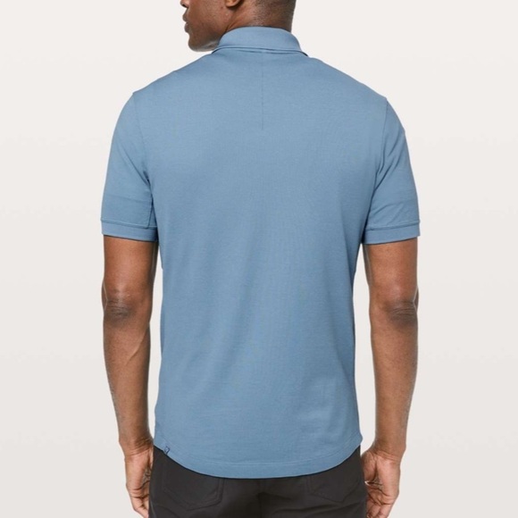 LULULEMON Tech Pique Polo Utility Blue M3BCSS Size XXL - Picture 5 of 10